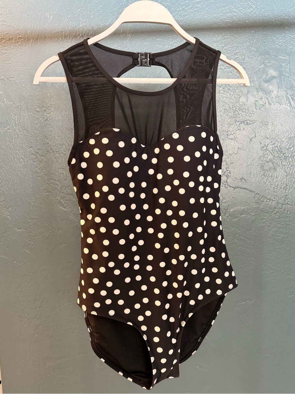 Niptuck SwimsuiMulti Fit Cup Black and White Polka Dots